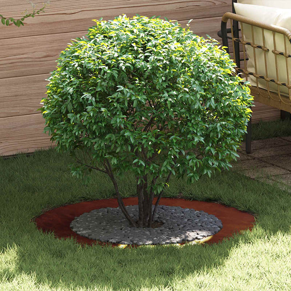 vidaXL convient aux anneaux de protection pour arbres plats 5 pcs Marron Ø60 / 90 cm