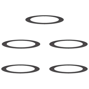 Baumringe, flach, 5 Stk., Ø90/120 cm, Stahl, Schwarz