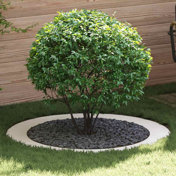 Baumring Weiß Stahl Ø90/120cm