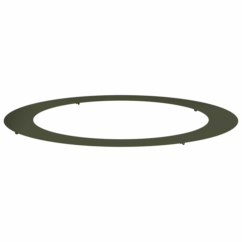 Baumring Flach Olivgrün Stahl Ø90-120cm