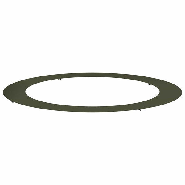 Baumring Flach Olivgrün Stahl Ø90-120cm
