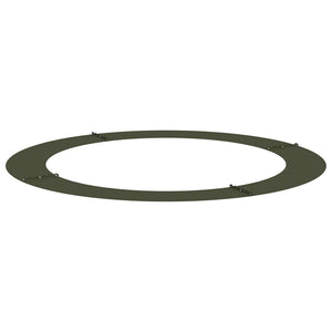 Baumring Flach Olivgrün Stahl Ø90-120cm