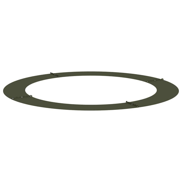 Baumring Flach Olivgrün Stahl Ø90-120cm