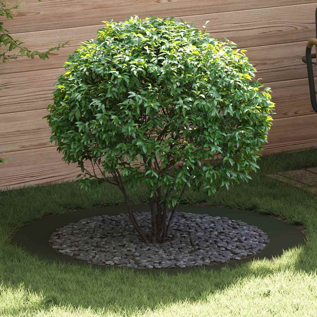 Flache Baumringe Olivgrün Stahl Ø90/120cm 5er-Set