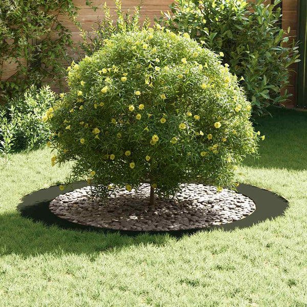 Flache Baumringe Olivgrün Stahl Ø90/120cm 5er-Set