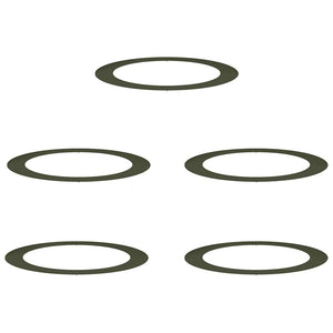 Flache Baumringe Olivgrün Stahl Ø90/120cm 5er-Set