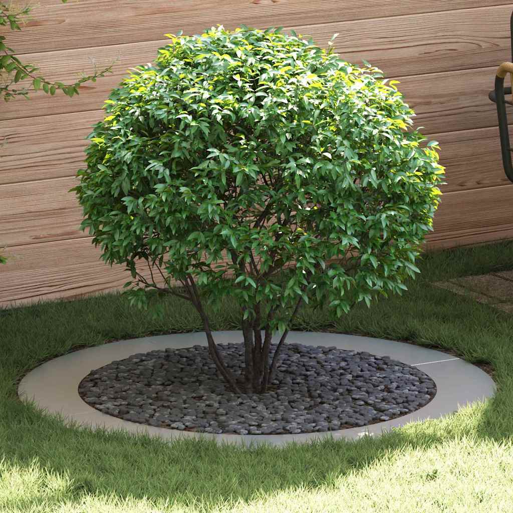 vidaXL Convient pour les anneaux d'arbres plats 5 pcs Argent Ø90 / 120 cm
