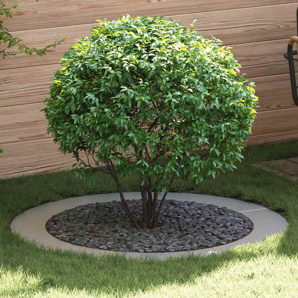 vidaXL Convient pour les anneaux d'arbres plats 5 pcs Argent Ø90 / 120 cm