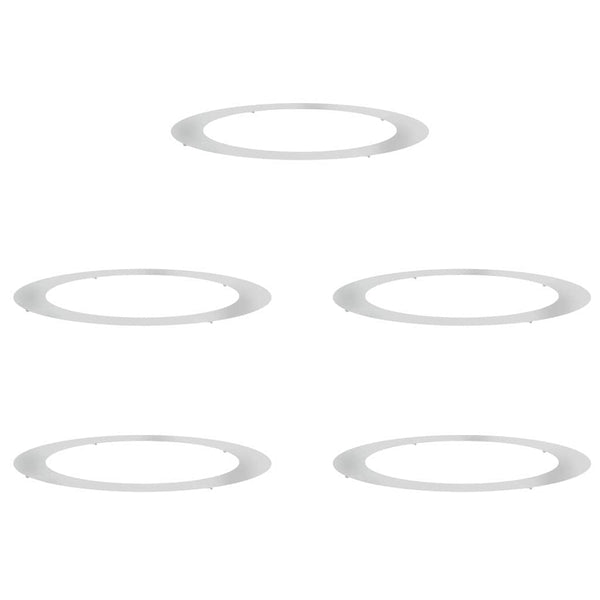 vidaXL Convient pour les anneaux d'arbres plats 5 pcs Argent Ø90 / 120 cm