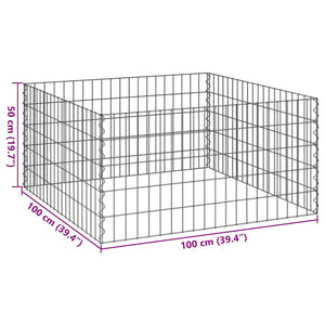 Quadratischer Komposter aus Eisen 100x100x50cm