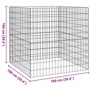 Quadratischer Eisen Komposter 100x100x100 cm