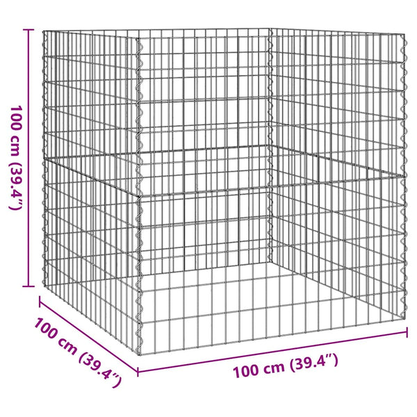 Quadratischer Eisen Komposter 100x100x100 cm