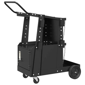 Schweißwagen Schwarz Stahl 91x47x96cm