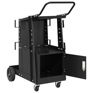 Schweißwagen Schwarz Stahl 91x47x96cm
