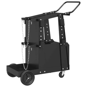 Schweißwagen Schwarz Stahl 91x47x96cm