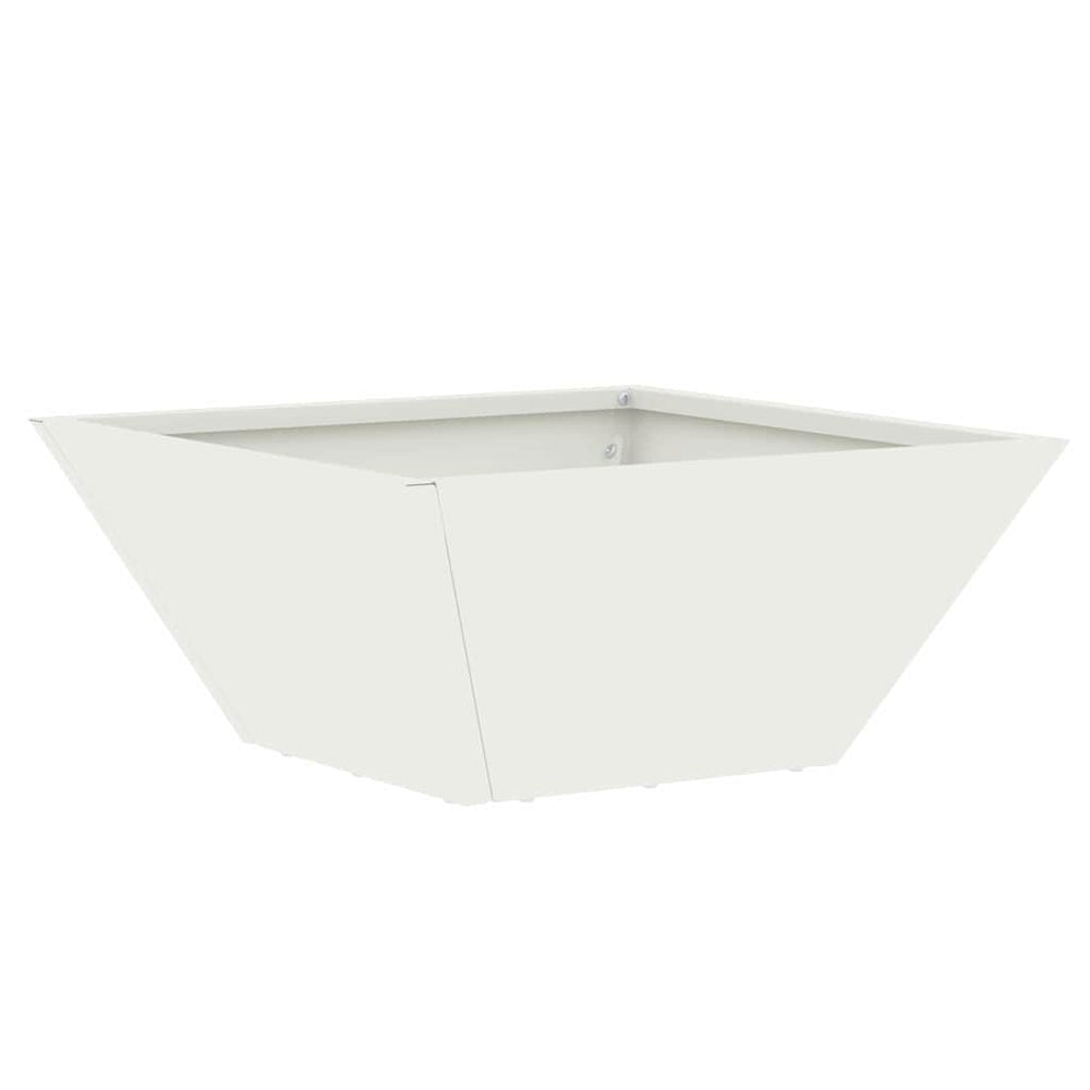 Weißes Garten-Pflanzgefäß 35x35x15 cm