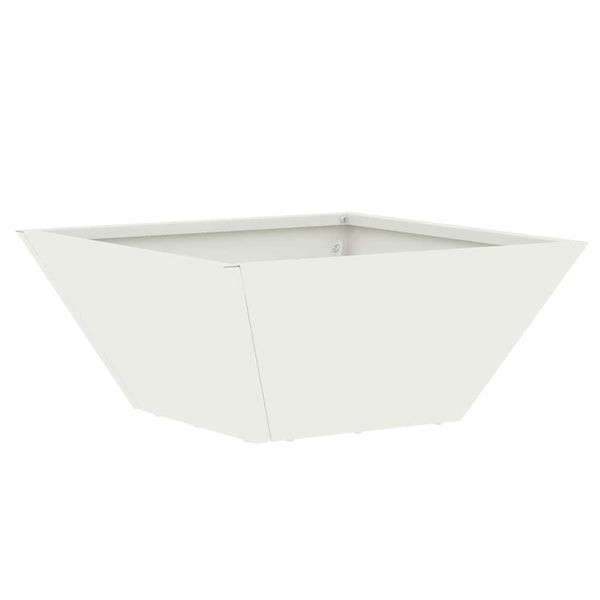 Weißes Garten-Pflanzgefäß 35x35x15 cm