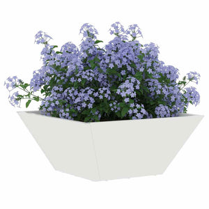 Weißes Garten-Pflanzgefäß 35x35x15 cm