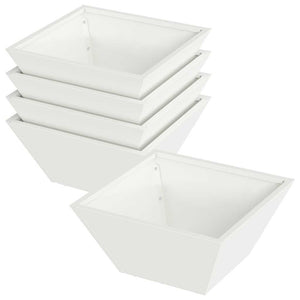 Garten Pflanzgefäß 5er Set Weiß 35x35x15cm
