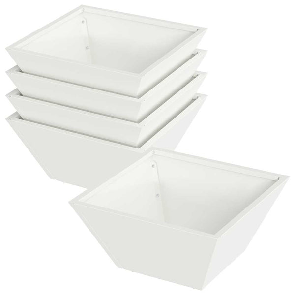 Garten Pflanzgefäß 5er Set Weiß 35x35x15cm