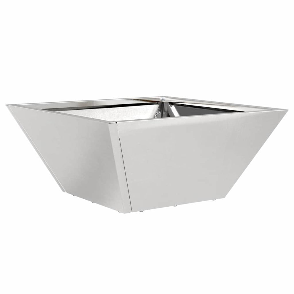 Edelstahl Garten Pflanzgefäß Silber 35x35x15cm