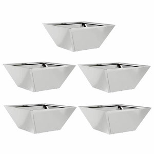 Silbernes Garten-Pflanzgefäß, 5er-Set