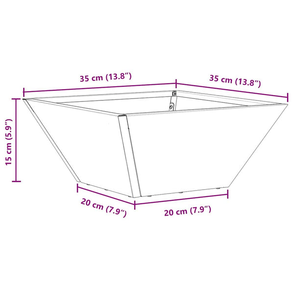 Rostige Pflanzgefäße 5er Set, 35cm