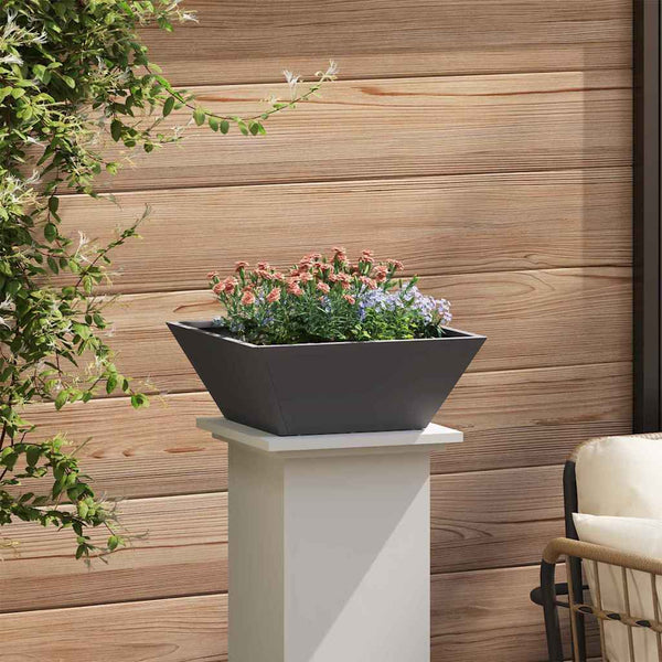 Schwarzes Garten-Pflanzgefäß 5er Set 40x40x15cm