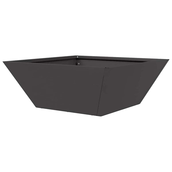 Schwarzes Garten-Pflanzgefäß 5er Set 40x40x15cm