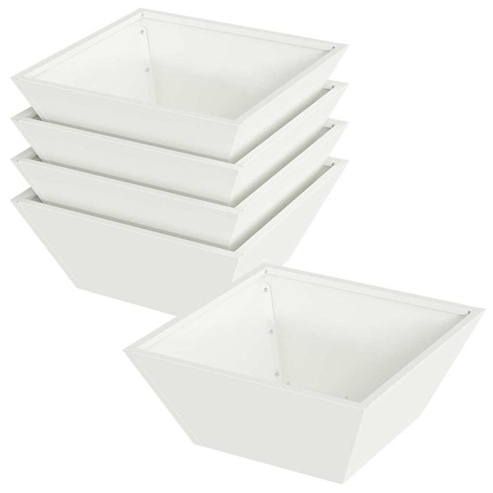 Garten Pflanzgefäß Set, 5-teilig, Weiß