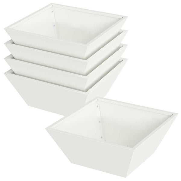 Garten Pflanzgefäß Set, 5-teilig, Weiß