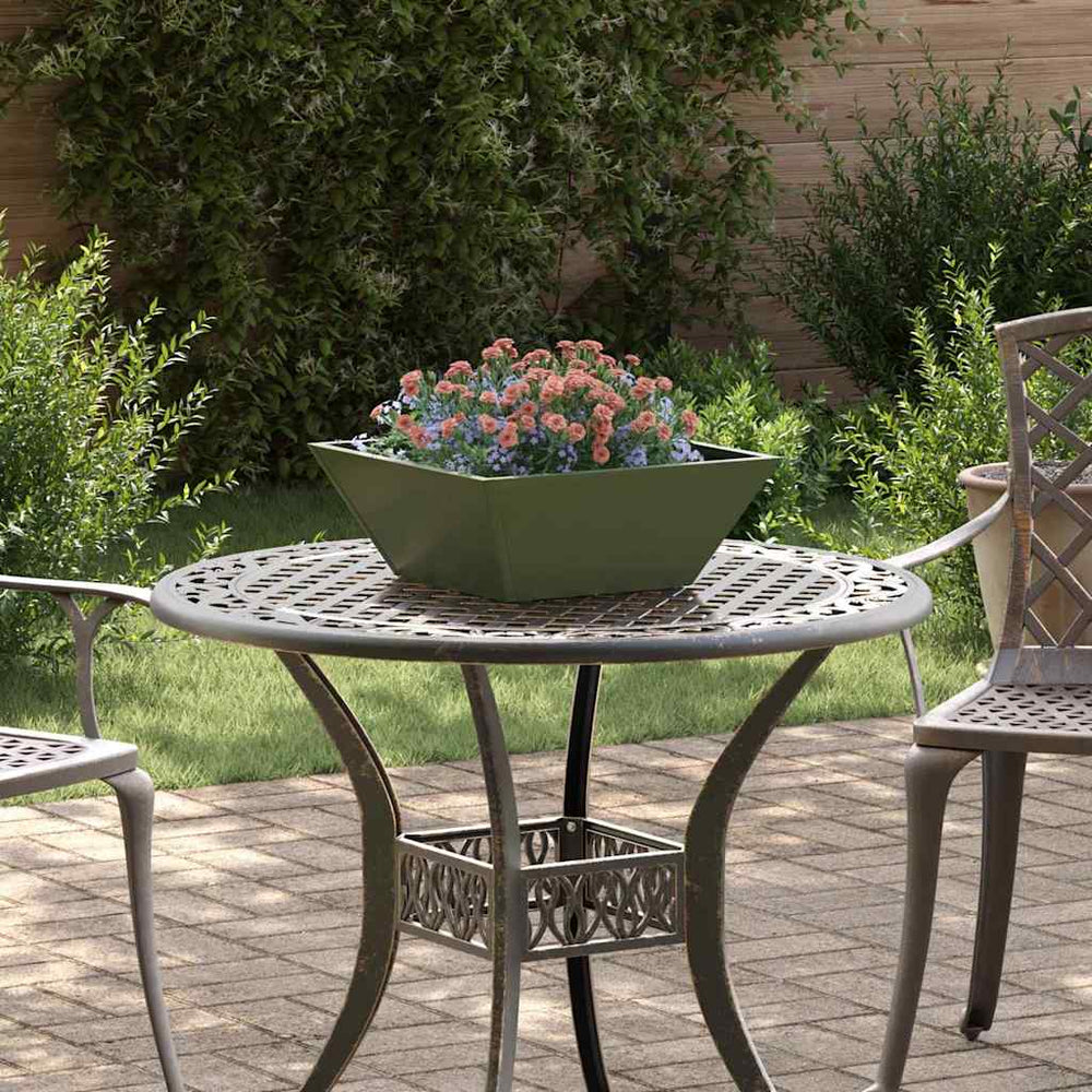 Garten Pflanzgefäß 5er Set Olive Grün 40x40x15cm