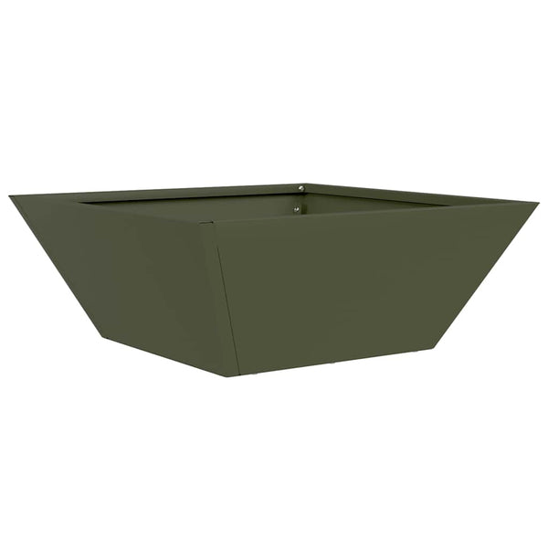 Garten Pflanzgefäß 5er Set Olive Grün 40x40x15cm