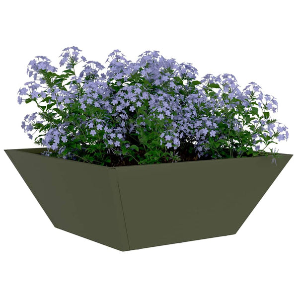 Garten Pflanzgefäß 5er Set Olive Grün 40x40x15cm
