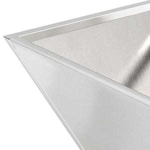 Edelstahl Pflanzgefäß Silber 40x40x15cm