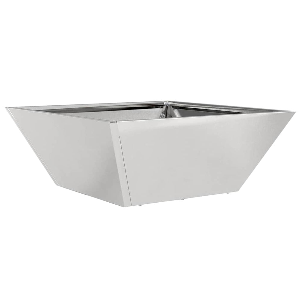 Edelstahl Pflanzgefäß Silber 40x40x15cm