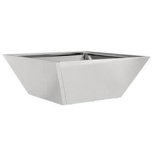 Edelstahl Pflanzgefäß Silber 40x40x15cm