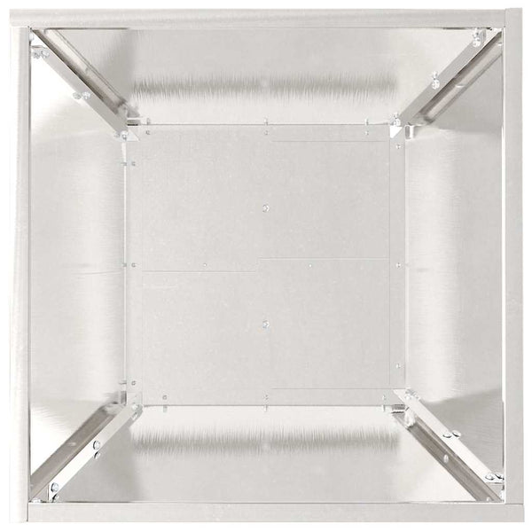 Edelstahl Pflanzgefäß Silber 40x40x15cm