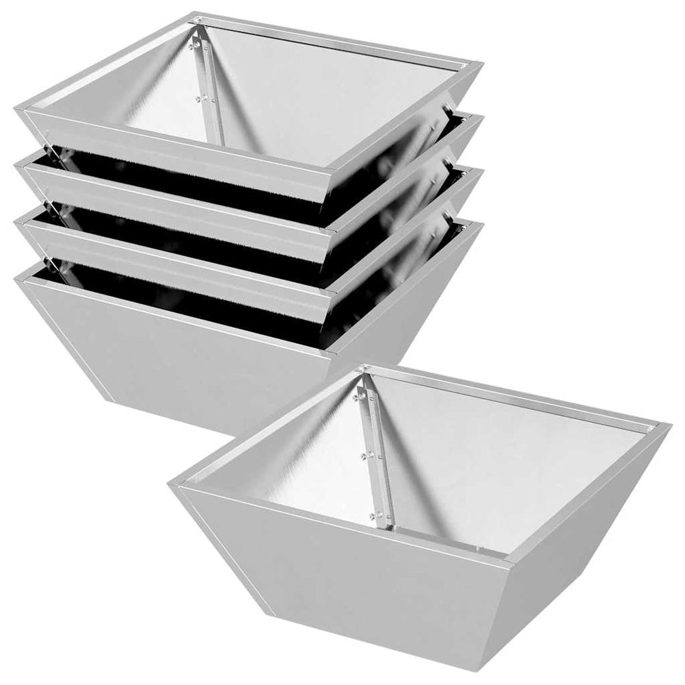 Edelstahl Pflanzgefäß Set, 5-teilig