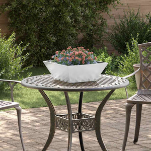 vidaXL Jardinière de jardin argentée 40 x 40 x 15 cm Acier galvanisé