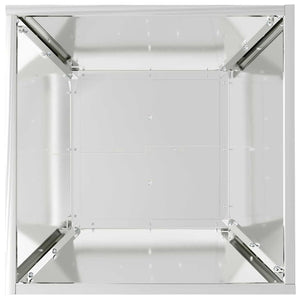 vidaXL Jardinière de jardin argentée 40 x 40 x 15 cm Acier galvanisé