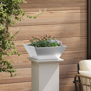Garten Pflanzgefäß Silber 5er Set 40x40x15cm
