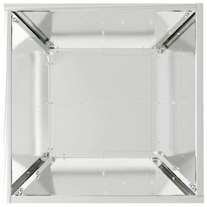 Garten Pflanzgefäß Silber 5er Set 40x40x15cm