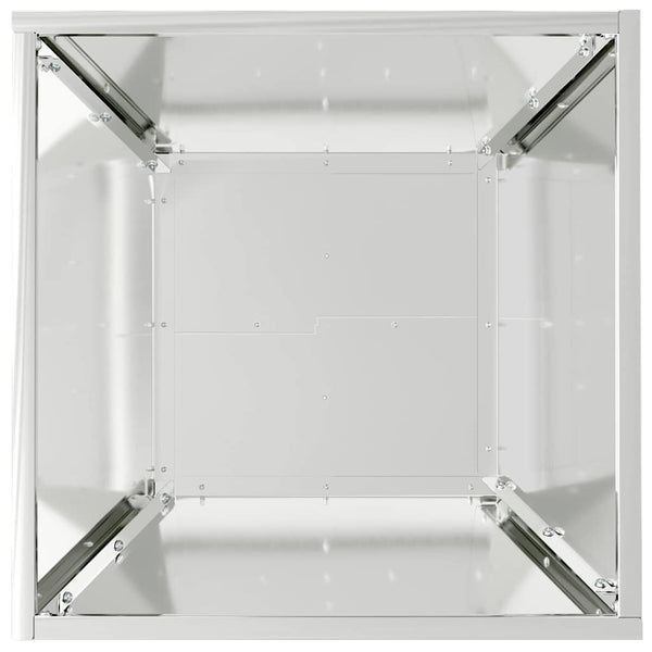 Garten Pflanzgefäß Silber 5er Set 40x40x15cm
