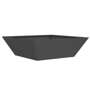 vidaXL Jardinière de jardin Noir 50 x 50 x 15 cm Acier laminé à froid