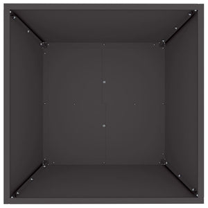 vidaXL Jardinière de jardin Noir 50 x 50 x 15 cm Acier laminé à froid