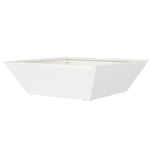 Weißes Garten-Pflanzgefäß 5er Set 50x50x15cm