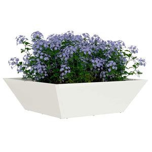 Weißes Garten-Pflanzgefäß 5er Set 50x50x15cm