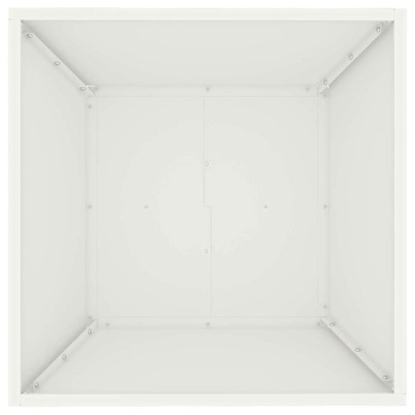 Weißes Garten-Pflanzgefäß 5er Set 50x50x15cm