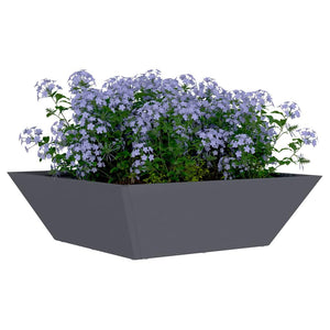 Anthrazit Garten Pflanzgefäß 5er Set 50x50x15cm